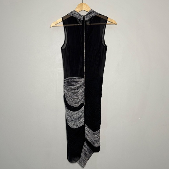 Willow Austrailian Brand Draped Sleeveless Silk Black Mini Dress RARE Sz 2 US - Picture 4 of 16